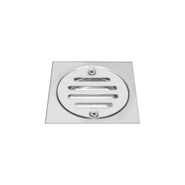 Sanjay Chilly 304 Grade SS Square Floor Drain Grating with Screw 4"