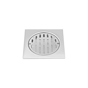 Sanjay Chilly 304 Grade SS Square Floor Drain Grating with Screw 6" Exotic Series